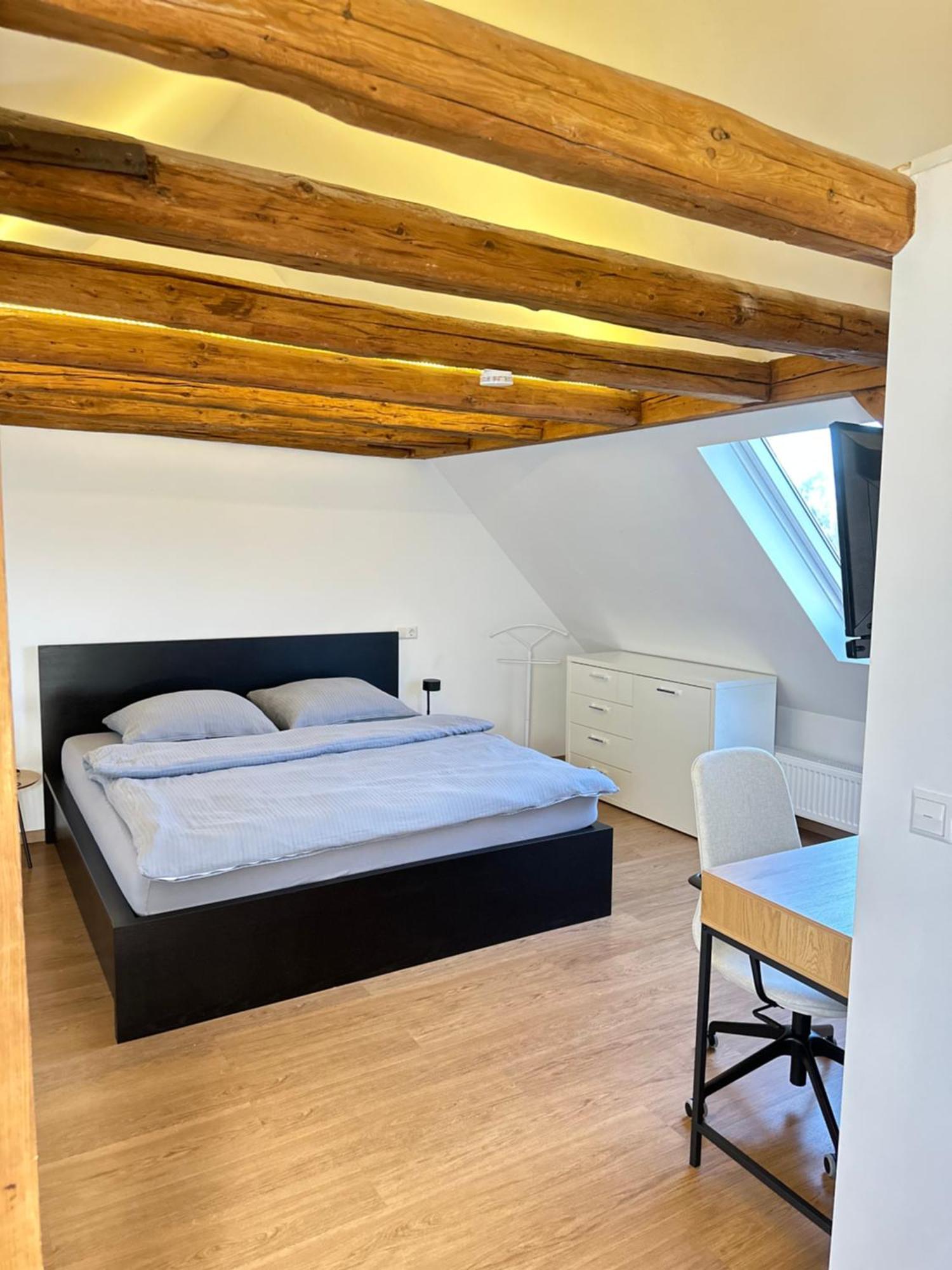 1 Zimmer Wohnung Dg Mit Klimaanlage Und Kleinen Balkon Oedheim المظهر الخارجي الصورة